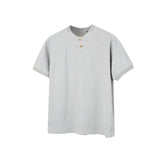 AIDASE  -  New Simple Men's Short Sleeved T-shirts Round Neck Button Design Casual Menswear Solid Color Loose Male Pullover Tee 9W3225 aidase-shop