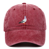 AIDASE  -  Spring New Pigeon Embroidered Water Washed Sunscreen Sun Hat for Men and Women Outdoor Sports Fishing Sunshade Baseball Hat aidase-shop