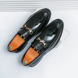 48.47Aidase New Luxury Slip on Dress Shoes Men Genuine Leather Italian Loafer Shoes for Men Black Brown Brand Formal Oxford Men Casual Shoes aidase-shop