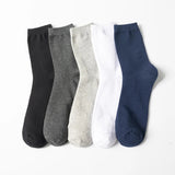 AIDASE  -  10Pairs Men Socks Organic Cotton Breathable Black White Business Socks Casual Spring Summer for Male Plus Size EUR38-48 aidase-shop
