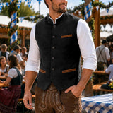 AIDASE  -  Men's Sleeveless Vest With Button Design Stylish And Simple Light Business Casual British. Coat 3xl aidase-shop