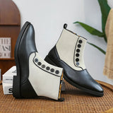 AIDASE  -  Luxury Men Business Chelsea Boots PU Side Zipper Buckle Boots British Retro Gentleman Suede Formal Boots Size 38-46 Men Boots aidase-shop
