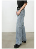 AIDASE  -  Washed To Make Old Loose Micro-flared Jeans, Men's Four Seasons New Fashion Straight Wide-leg Pants, Casual Floor-length Jeans aidase-shop
