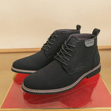 AIDASE  -  Business Men Chell Boots Men Lace-up Business Brand Suede Leather Boots British Social Boots Sizes 39-48 Men Boots aidase-shop