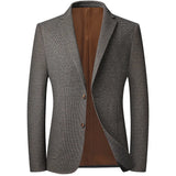 Aidase Men's Korean Version of The Trend Casual Wedding Hosting Solid Color Wool British Style Business Fashion Blazer Gentleman's Suit
