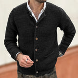 50.26Aidase Casual Long Sleeve Slim Knitting Sweater Mens Cardigans Fall Winter Fashion Button-up Knit Jacket Coat Men Vintage Sweatercoats aidase-shop
