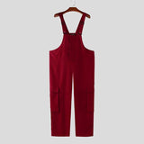 AIDASE  -  Men Jumpsuits Solid Color Sleeveless Straps Rompers Men Pants Streetwear Loose 2025 Fashion Casual Suspenders Overalls aidase-shop