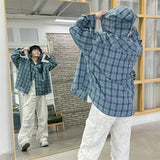 AIDASE  -  Unisex Casual Striped Hooded Shirt Jacket - Oversized Relaxed Fit for Men & Women 3 Colors Streetwear Outerwear