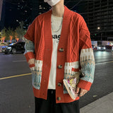 Aidase winter fits men Design Cardigan Men Pockets Warm Winter Sweater Retro Ins Japanese Unisex Button Up Knitwear Teens All-match Harajuku Stylish BF aidase-shop