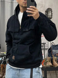 Aidase Male Clothes Hoodies Sweatshirt for Men Motorcycle Hooded Aesthetic Half Zip High Quality Welcome Deal Streetwear One Piece Warm aidase-shop