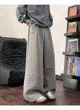 AIDASE  -  Scimitar Trousers Men's Winter Oversize Lazy and Relaxing Pants Straight Wide-leg Pants aidase-shop