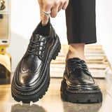 Aidase Brogues Men's Black Business Leather Shoes Man Loafers Comfortable Summer Sneakers Brand Moccasin Breathable Casual Shoes aidase-shop