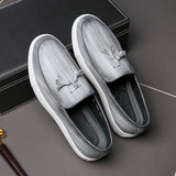 AIDASE  -  Zapatos De Hombre Loafers Men's Tassel Slip-On Comfortable Men Leather Shoes Casual Shoes Fashion Oxford Shoes Large Size 38-47 aidase-shop