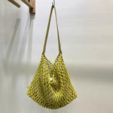 AIDASE  -  Bohemian Beach Bags For Women Luxury Designer Handbag Purses  In Braided Rope Hollow With Inner Pocket Underarm Shoulder aidase-shop