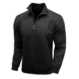 AIDASE  -  Autumn Winter Men Stand Collar Sweatshirt Casual Pullover Tops Fashion Half Zipper Long Sleeve Hoodie Pullover Sweatshirts Man aidase-shop