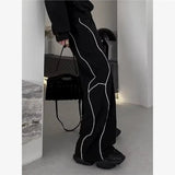 AIDASE  -  American Style Casual Pants Men's Women's Spring Summer Cool Feeling Loose Drawstring Long Trousers Straight Leg Design aidase-shop