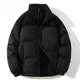 Aidase Winter Parkas Jacket Men Women Solid Patchwork Parkas Coat Loose Warm Thick Couple Jacket Korean Outwear Male Unisex Pink Green aidase-shop