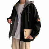 AIDASE  -  Men's Casual Hoodie Jacket Spring Autumn New Style Fake Two-Piece Workwear Trendy Brand Comfortable Length Regular aidase-shop