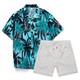 AIDASE  -  Slim Fit Jacket Men Mens 2 Piece Beach Vacation Set Shirts And Shorts Suit Outfits Dress Suit For Men Men'S Matching Sets aidase-shop