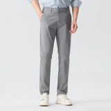 AIDASE  -  Summer New Fashion Men Solid Color Simple Basic Casual Trendy Daily Straight Silk Trousers American European Male Pants Clothes aidase-shop