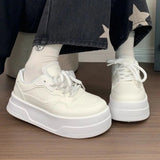 AIDASE  -  Women's Breathable Mesh White Chunky Sneakers Fashion Casual Versatile Student Shoes Summer aidase-shop