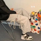 AIDASE  -  Work Pants for Men's Spring and Summer Trendy Brand Street-fried Wide-leg Pants Ins Hong Kong Style Versatile Nine-point Pants aidase-shop