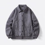 AIDASE  -  Suede Collar Jacket Men's Casual Loose Fit Fashionable Autumn Winter Vintage Trendy Outerwear Versatile Handsome Open Cardigan aidase-shop