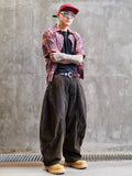 AIDASE  -  Men Streetwear Fashion Hip Hop Loose Casual Oversize Wide Leg Baggy Jeans Bending Knife Denim Pants Cityboy Y2k Harem Trousers aidase-shop