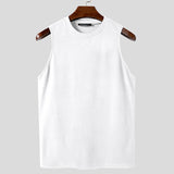 =Aidase Tops Korean Style New Men's Double-sided Suede Casual O-neck Vests Fashion Solid Simple Sleeveless Tank Tops S-5XL aidase-shop