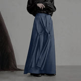 AIDASE  -  Men Wide Leg Pants Solid Color Button Joggers Casual Irregular Trousers Men Streetwear Loose 2025 Fashion Men Long Pants aidase-shop