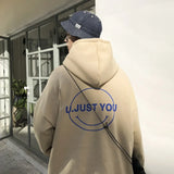 Letter Printed Oversized Hoodie Men  Autumn New Male Casual Hoodies Sweatshirts Loose Streetwear Korean Fashion Hip Hop Tops aidase-shop