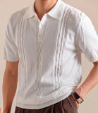 AIDASE  -  Summer Retro Collar Italy Polo Shirt Men Cotton Blend Short Sleeve Lightweight Breathable Casual Half Sleeve Top Knitted Tshirt aidase-shop