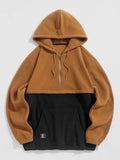 =Aidase Two Tone Colorblock Half Zip Polar Fleece Hoodie aidase-shop