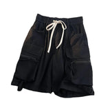 AIDASE  -  American Retro Men's Shorts Multi Pocket Design Mid Length Pants Summer Korean Loose Drawstring Man Trousers aidase-shop