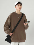AIDASE  -  Light ey Heavyweight round Ne Hoodie for Men Trendy Brand Cool Base Layer irt Cleanfit Overhead Jaet Autumn Wear aidase-shop