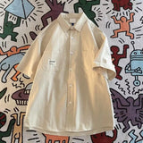 AIDASE  -  Japan Style Simple Shirt Workwear High-end Short-sleeved Shirt in Summer New Trendy City Cargo Blouse Casual Versatile Shirt aidase-shop