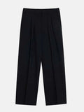AIDASE  -  Trendy Straight Leg Loose Fit Casual Pants for Men Spring Summer New Arrival Korean Sle Pure Color Thin Double Pleat Long Pant aidase-shop