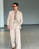 AIDASE  -  Modern Men's Suit 2 Pieces Two Buttons Blazer Pants Peaked Lapel Business Customized Tuxedo Formal Wedding Groom Costume Homme aidase-shop