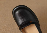 AIDASE  -  New Women Mary Jane Shoes Retro Round Toe Thick Platform Slip On Soft Leather Casual Loafers Comfort Flat Pumps aidase-shop