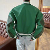 Aidase New Autumn And Winter Niche Stitching Design High-Grade Leather Jacket American Retro High Street Fashion Casual Y2k Jacket Men aidase-shop