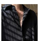 AIDASE  -  Korean Version Solid Color Elastic Fashionable Top Men Solid Color Free Long-sleeved Shirt for Autumn New High-end Trendy Shirt aidase-shop