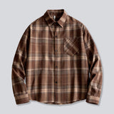 AIDASE  -  Men'S Loose Casual Fashion Retro Long Sleeved Plaid Shirt Comfort Wrinkle-Free New Men'S Shirt roupas masculinas aidase-shop