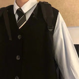 Aidase Knit Sweater Male Red Sleeveless Vest Men's Clothing Slit Button Waistcoat Cardigan Best Selling Products 2024 Overfit Cotton aidase-shop