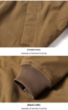 AIDASE  -  Mens Flight Jacket Winter Thick Fleece Lined Workwear Style Multiple Pockets Loose Fit Casual Aviator Coat Warm aidase-shop