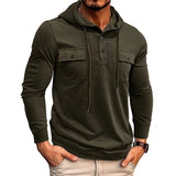 AIDASE  -  Spring Autumn Men's Hoodies Fashion Loose Solid Hooded Sweatshirts Men Casual Long Sleeve Vintage Sports Hoodie Male Streetwear aidase-shop