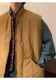 AIDASE  -  Retro Japanese Sle Baseball Collar Cotton Vest Men's Loose Trendy  Color Svel oulder Pad Vest Winter Outerwear aidase-shop