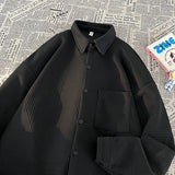 Aidase Autumn Japanese Style Oversized Harajuku Shirt Men Casual Loose Blouse Plus Size 5XL-M All Match Fashion Streetwear Male Clothes