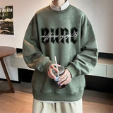 39.88Aidase Suede Korean Autumn Winter Sweatshirts Men and Women American Retro Y2K Fashion Brand High Street Tops Heavy Loose Jacket Ins aidase-shop