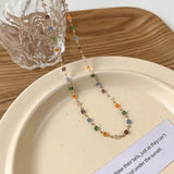 AIDASE  -  Simple Mix Color Acrylic Crystal Beads Choker Retro Men Hip Hop Necklace Fashion Party Jewelry Accessories Gifts aidase-shop