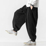 Aidase Men Corduroy  Pants Casual Autumn Men Wide-Leg Pants Man Harajuku Streetwear Trousers Male Elastic Waist Loose Korean Pants